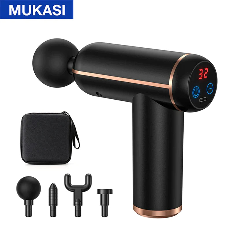 MUKASI Portable Massage Gun - Deep Tissue Percussion Massager for Ultimate Muscle Relaxation and Pain Relief