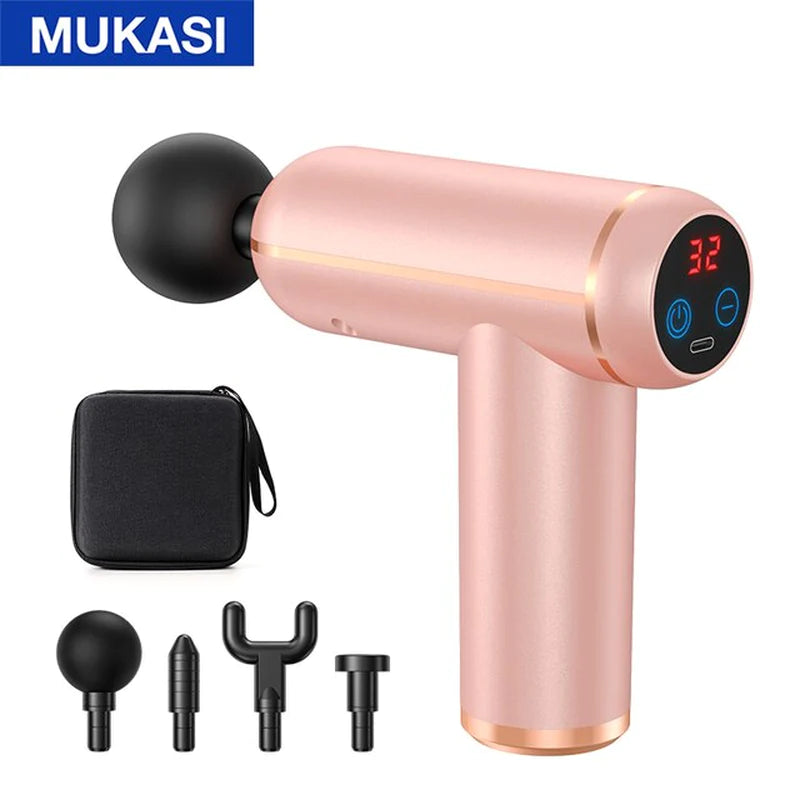 MUKASI Portable Massage Gun - Deep Tissue Percussion Massager for Ultimate Muscle Relaxation and Pain Relief