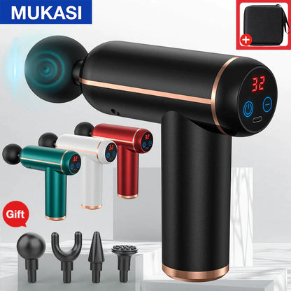 MUKASI Portable Massage Gun - Deep Tissue Percussion Massager for Ultimate Muscle Relaxation and Pain Relief