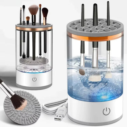 Rechargeable Electric Makeup Brush Cleaner - Automatic Cleaning Stand for Perfectly Clean Brushes!