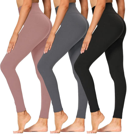 Elevate Your Workout with Soft High Waisted Tummy Control Leggings for Women - Perfect for Running, Cycling, and Yoga!