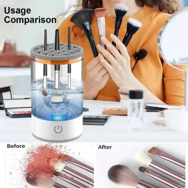 Rechargeable Electric Makeup Brush Cleaner - Automatic Cleaning Stand for Perfectly Clean Brushes!