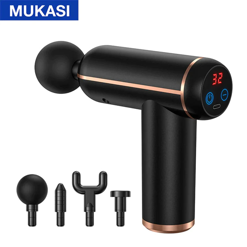 MUKASI Portable Massage Gun - Deep Tissue Percussion Massager for Ultimate Muscle Relaxation and Pain Relief