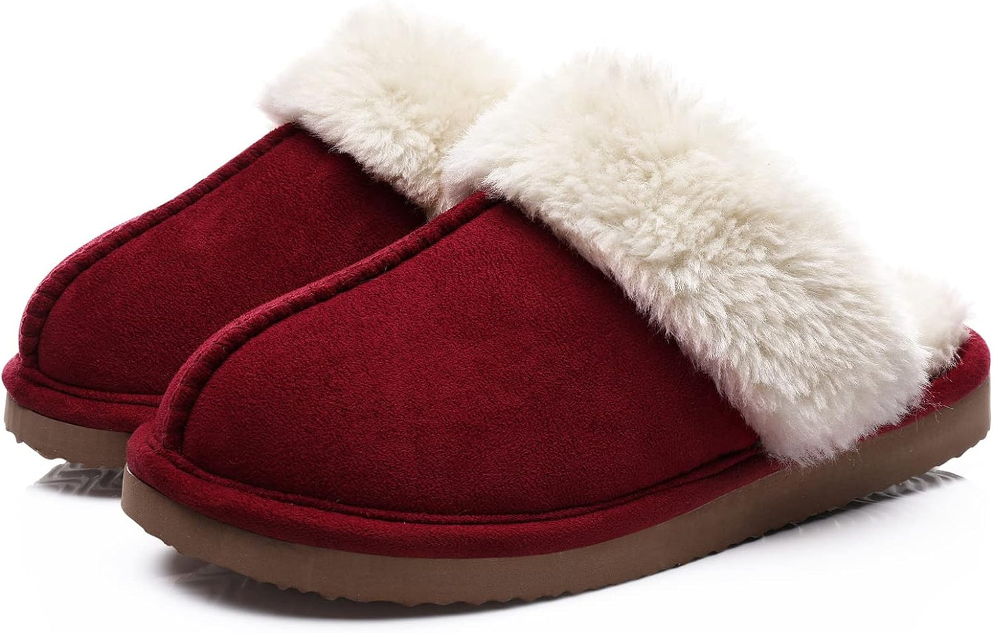 Cozy Fuzzy Memory Foam Slippers for Women - Fluffy Winter Indoor & Outdoor House Shoes