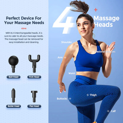 MUKASI Portable Massage Gun - Deep Tissue Percussion Massager for Ultimate Muscle Relaxation and Pain Relief