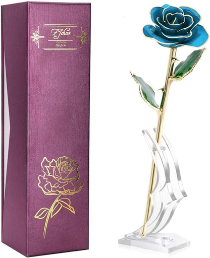 24K Real Gold Plated Rose Flower Gift in 3 Different Colors