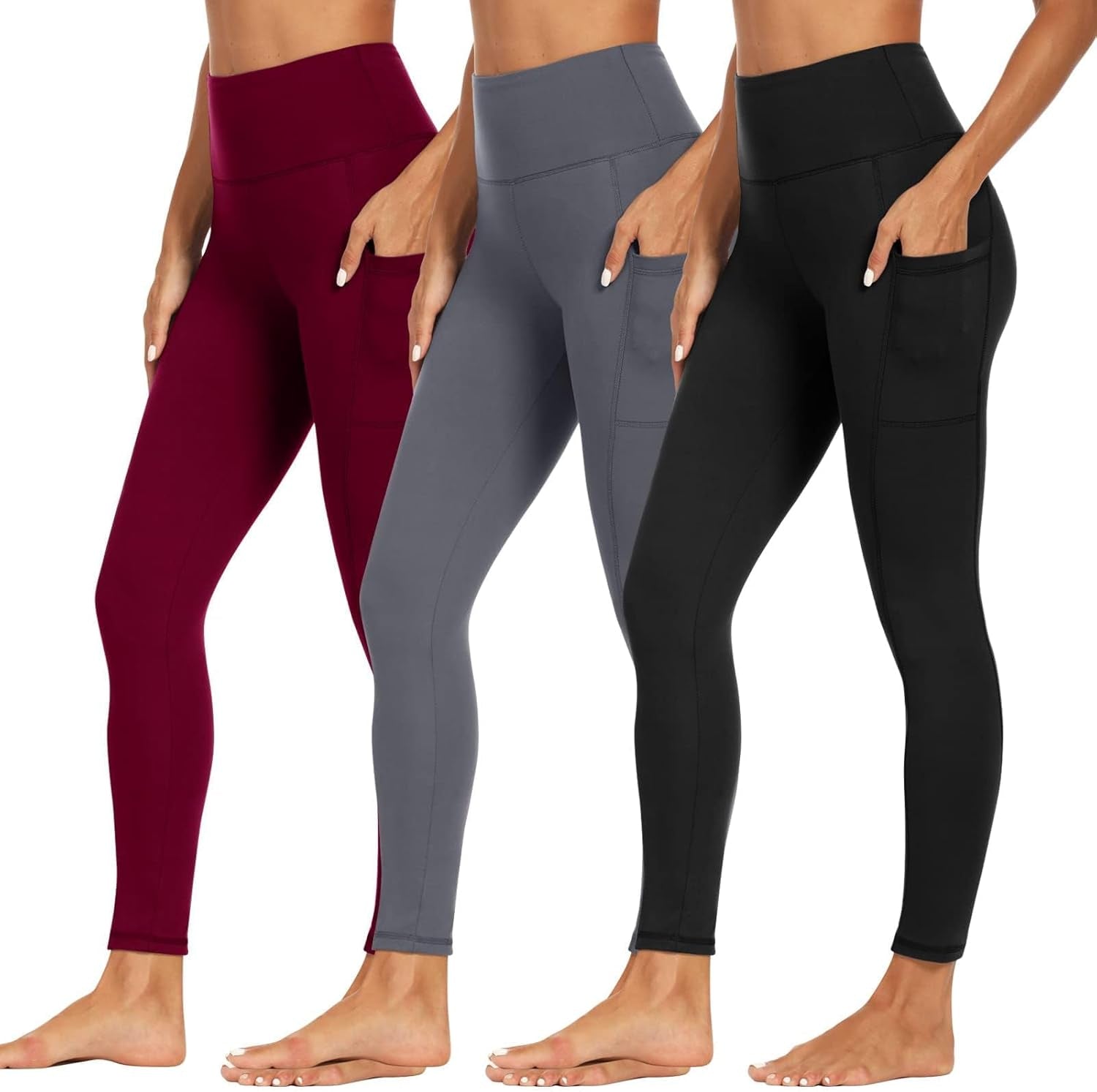 Elevate Your Workout: Soft High Waisted Tummy Control Leggings for Women - Perfect for Running, Cycling, and Yoga