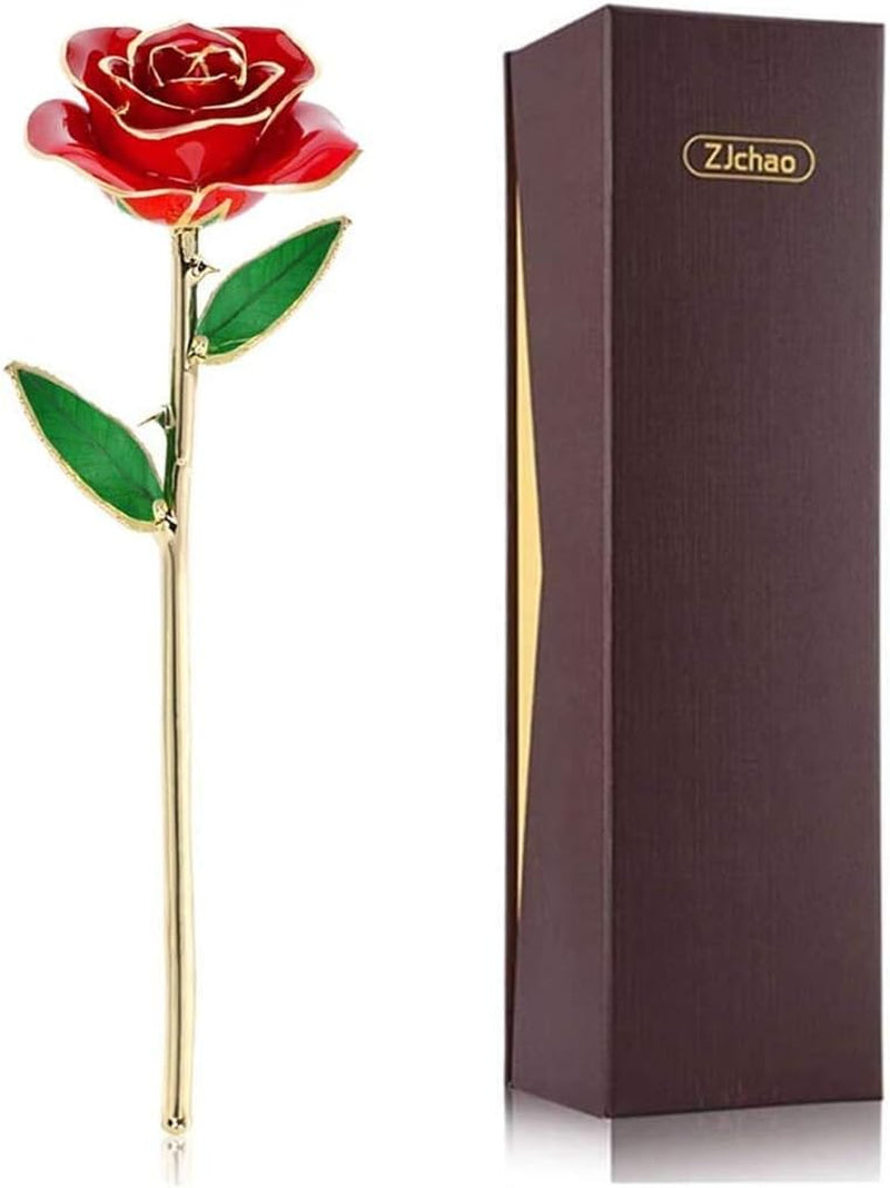 24K Real Gold Plated Rose Flower Gift in 3 Different Colors