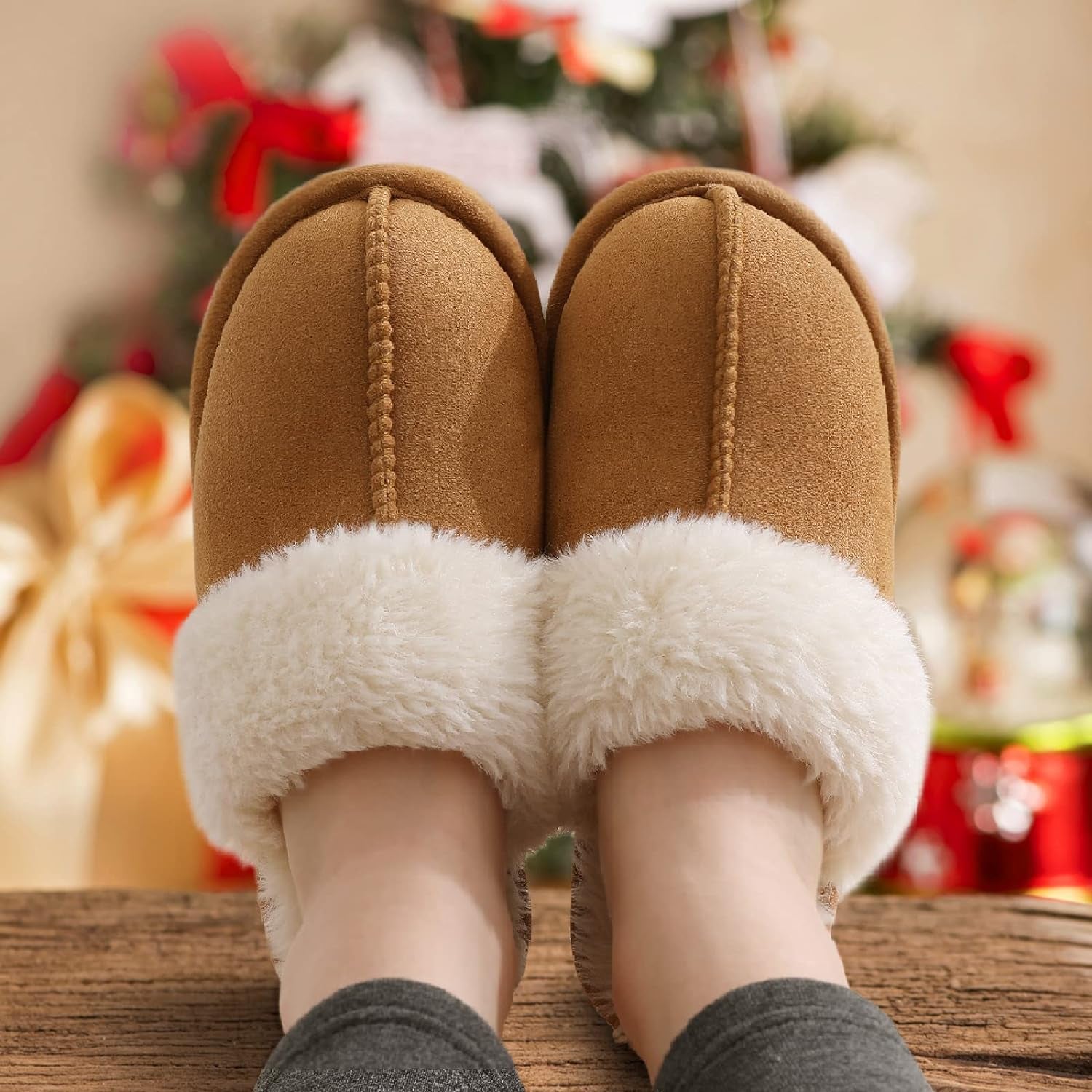 Cozy & Comfy Litfun Women’s Fuzzy Memory Foam Slippers for Winter - Perfect Indoor & Outdoor House Shoes