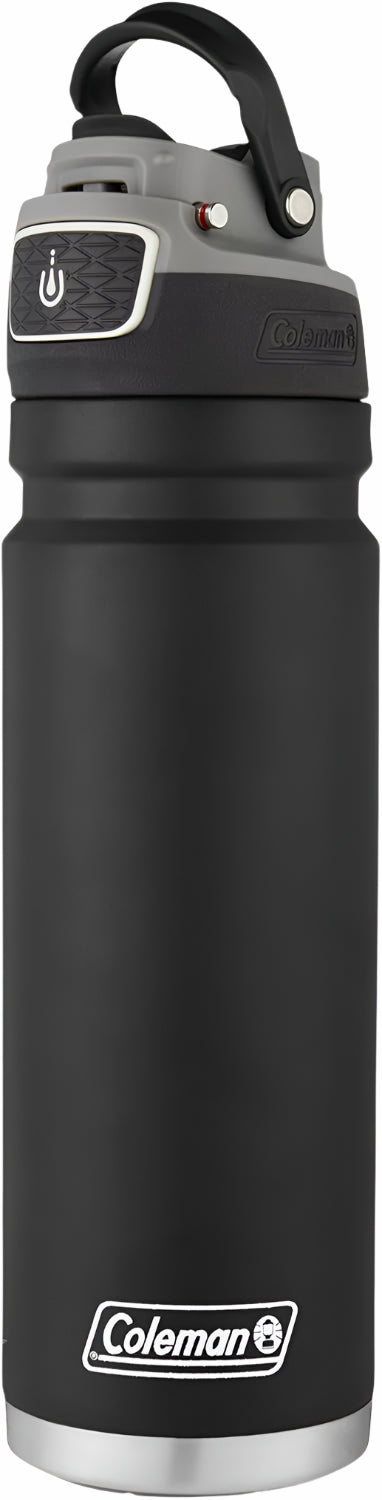 Coleman 24oz Freeflow Autoseal Stainless Steel Water Bottle - Sleek Black Design