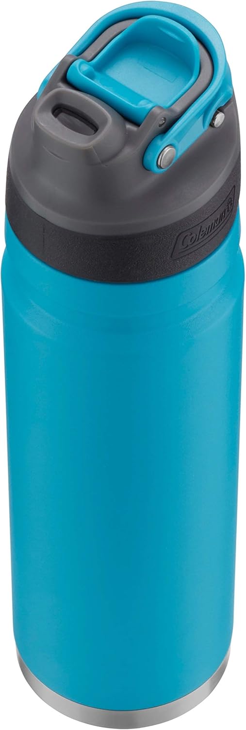 Coleman 24oz Freeflow Autoseal Stainless Steel Water Bottle - Sleek Black Design