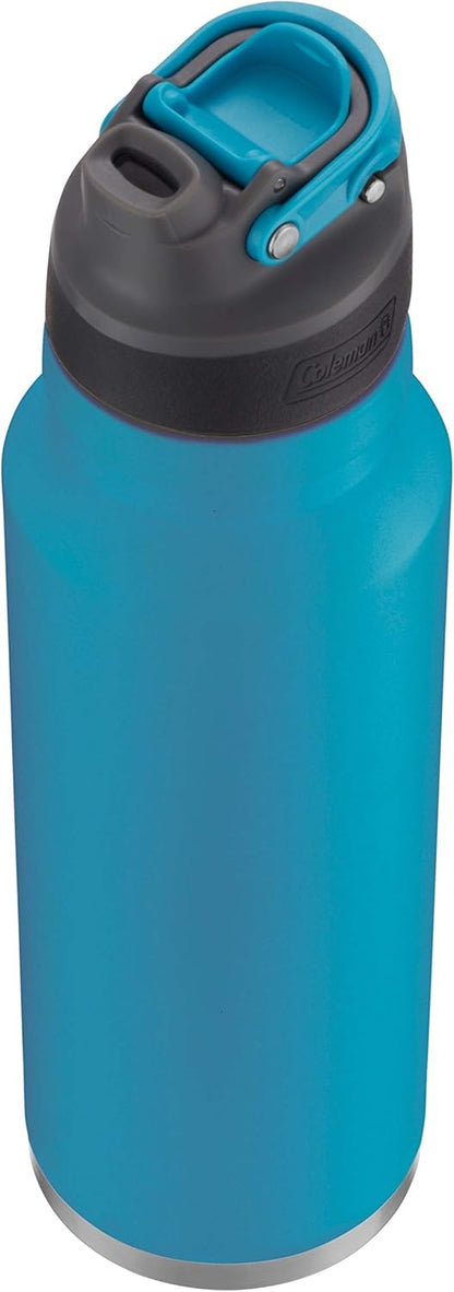 Coleman 24oz Freeflow Autoseal Stainless Steel Water Bottle - Sleek Black Design