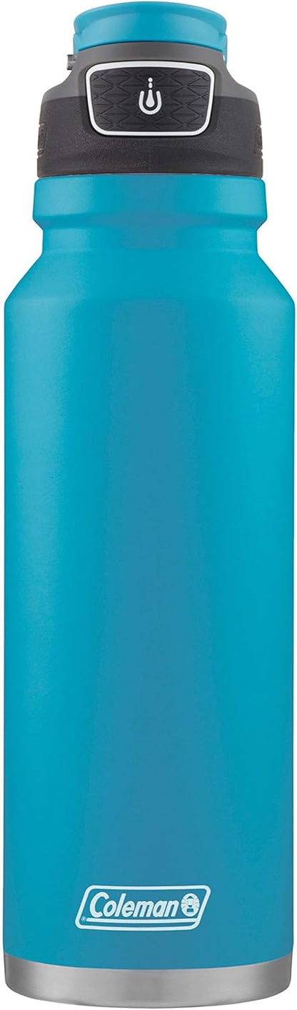 Coleman 24oz Freeflow Autoseal Stainless Steel Water Bottle - Sleek Black Design