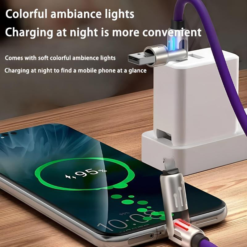 4-In-1 USB C Cable, Multi-Functional 240W Fast Charge Data Cable, Phone Accessories Suitable for Iphone 15 14 Phone Ipad Pro, Cellphone Charging Accessories