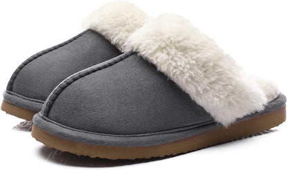 Cozy Chic Women's Fuzzy Memory Foam Slippers - Ultimate Fluffy Comfort for Indoors & Outdoors