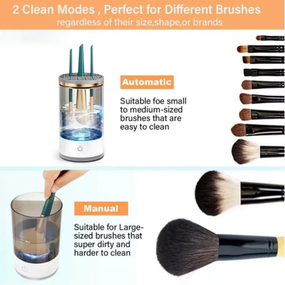 Rechargeable Electric Makeup Brush Cleaner - Automatic Cleaning Stand for Perfectly Clean Brushes!