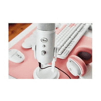 Yeti USB Microphone (White Mist) with Microphone Stand, Headphones Bundle