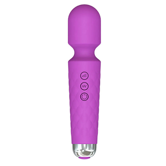 Powerful Purple Wand Massager - 8 Speeds & 20 Vibration Modes for Ultimate Pleasure